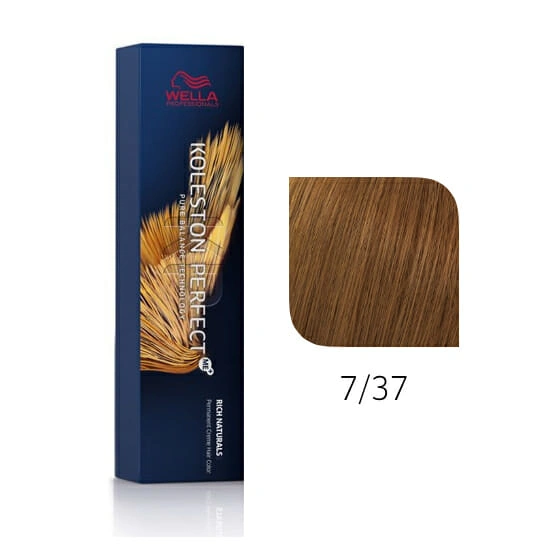 Wella Koleston Perfect Me+ Hajfesték - 7/37 - 60ml - Arany Barna Középszőke képe 1